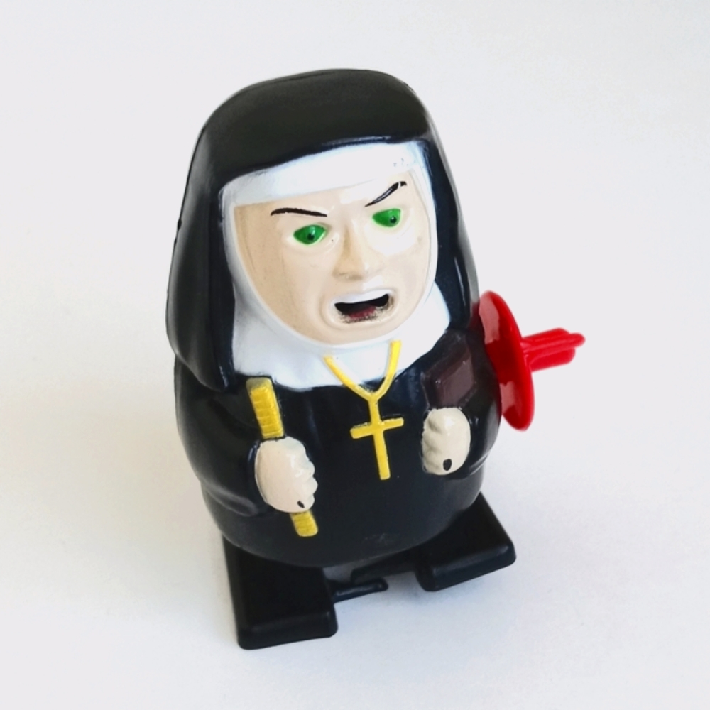 Vintage Mechanical Fire Spitting Nun Windup Moving Animated - Picture 3 of 5